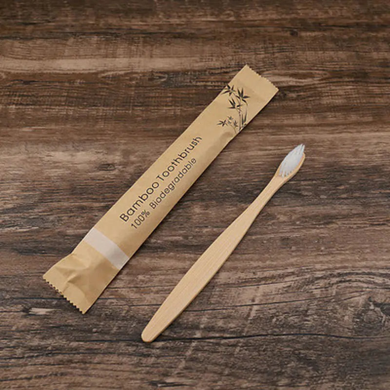 Disposable Bamboo Toothbrush with Soft Bristles